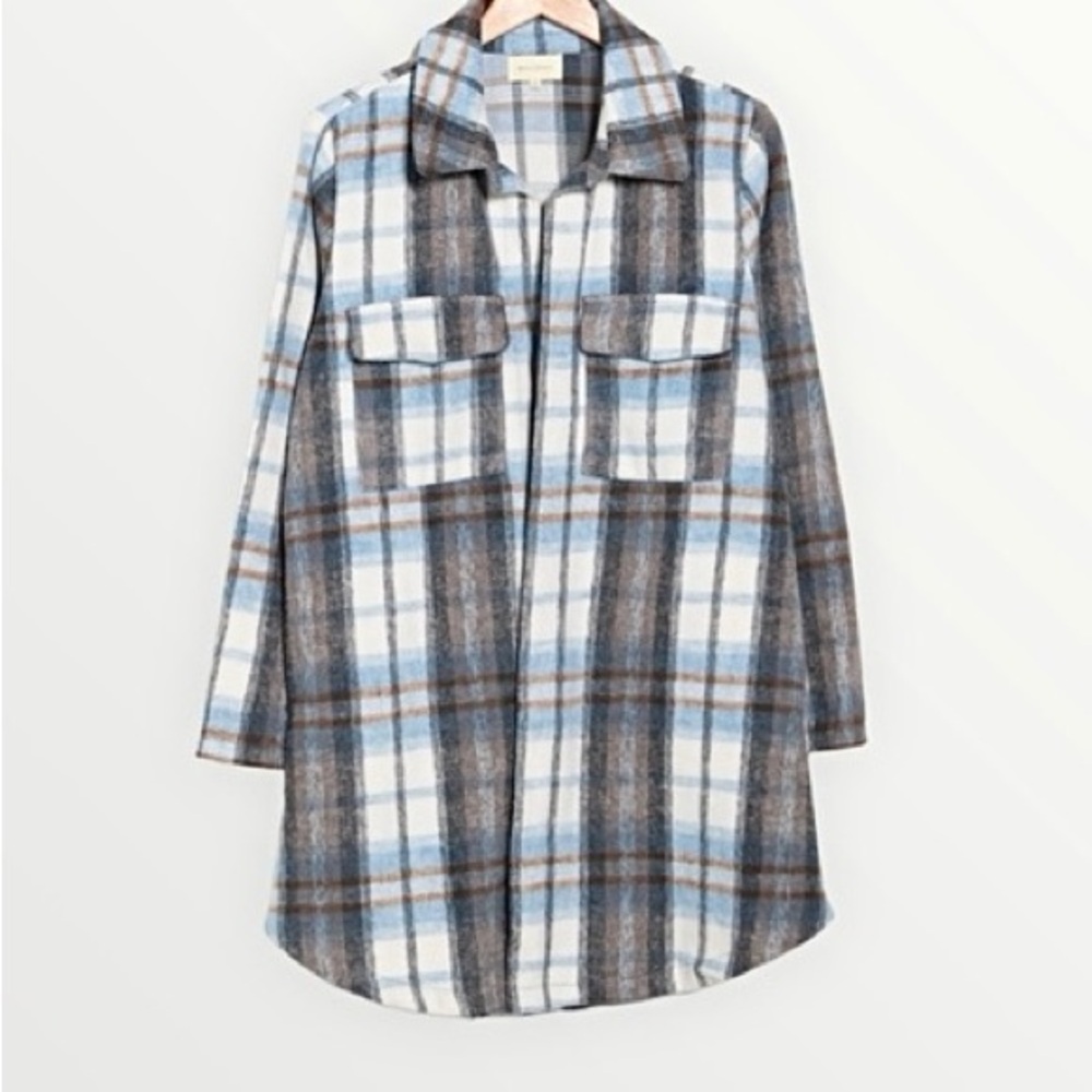 MELLODAY | NWT Plus Size Plaid Utility Shirt Jacket Shacket - Picture 14 of 14